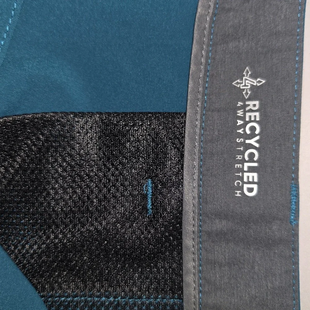Quiksilver Amphibian Shorts Men 33 Blue Green Teal 4 Way Stretch Surf Swim 6.5